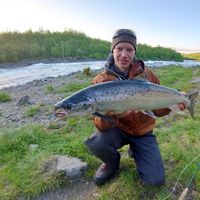 Atlantic salmon fly fishing