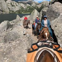 Wyoming Wilderness horseback fishing