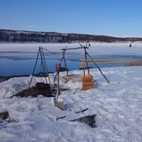 Ice fishing in Lapland