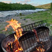 Atlantic salmon fly fishing